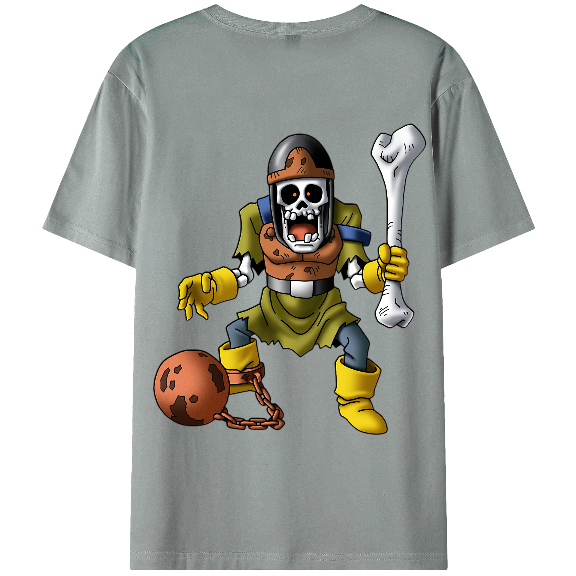 （画像用） ドラゴンクエスト Doragon Kuesuto Dragon Quest 綿100％ メンズ半袖Tシャツ（バックプリント） 通気性